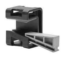 HELLERMANNTYTON 151-01567 Cable Tie Mount, Wedge Clip, Cable Tie, Black, Grey, Nylon 6.6 (Polyamide 6.6), 30.8 mm, 28.6 mm