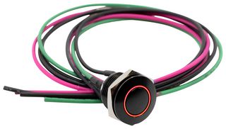E-SWITCH PVA6REW4111 Vandal Resistant Switch, Ring Illumination, PVA6 Series, 16 mm, SPST-NO-DM, Off-(On), Round