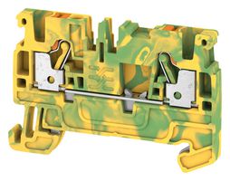 WEIDMULLER 1521680000 DIN Rail Mount Terminal Block, 2 Positions, 28 AWG, 12 AWG, 2.5 mm², Push In, 300 A