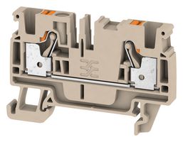 WEIDMULLER 2051180000 DIN Rail Mount Terminal Block, 2 Positions, 26 AWG, 12 AWG, 4 mm², Push In, 32 A