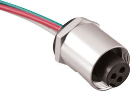 AMPHENOL SINE/TUCHEL P29034-M1 Sensor Cable, IP67, M35 Receptacle, Free End, 3 Positions, 1 m, 3.3 ft, PowerBOSSlite M35 Series
