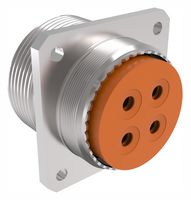 AMPHENOL AEROSPACE TVM00DS-37-17P Circular Connector, MIL-DTL-38999 Series III, TVM Series, Wall Mount Receptacle, 4 Contacts