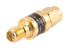 L-COM LCAT1006-09 RF Fixed Attenuator, SMA Plug to SMA Jack, 9 dB, DC to 18GHz, 2 W, 50 ohm, Brass