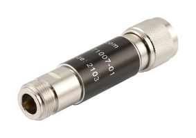 L-COM LCAT1007-01 RF Fixed Attenuator, N Male to N Female, 1 dB, DC to 18GHz, 2 W, 50 ohm, Aluminum
