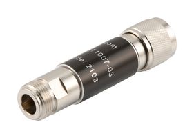 L-COM LCAT1007-03 RF Fixed Attenuator, N Male to N Female, 3 dB, DC to 18GHz, 2 W, 50 ohm, Aluminum