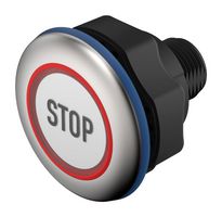 EAO 84-ADKS-C17-04B5 Touch Button Switch, PNP-NO, 0.2 A, 24 VDC, IP69K, 84 Series
