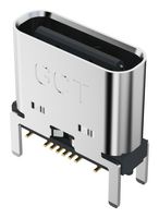 GCT USB4145-03-0230-C USB Connector, 5A, 48V, 240W, 2.3mm, USB Type C, USB 2.0, Receptacle, 16 Positions