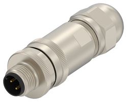 TE CONNECTIVITY 2351378-3 Sensor Connector, PG7, M12, Male, 4 Positions, Crimp Pin - Contacts Not Supplied