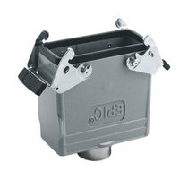LAPP 700902NP Heavy Duty Connector, Cable Coupler, Hood, Bottom Entry, Aluminum Alloy Body, 2 Lever, HB16