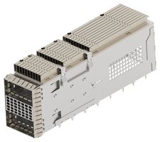 TE CONNECTIVITY 2391506-1 Cage, R/A QSFP-DD, 2 x 1 (Stacked), With Heat Sink, Press-Fit, Internal/External EMI Springs