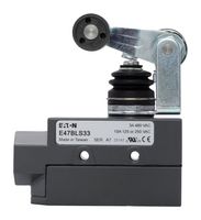 EATON CUTLER HAMMER E47BLS33D Limit Switch, NEMA 1, Booted Roller Lever, SPDT, 15 A, 250 V, E47 Series