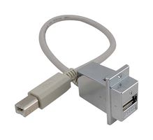 L-COM AL-ECF504-AB36 USB Cable, Type B Plug to Type A Receptacle, 914.4 mm, 36 ", USB 2.0, Light Gray