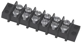 MARATHON SPECIAL PRODUCTS 600AGP04PSB Panel Mount Barrier Terminal Block, 2 Row, 4 Positions, 22 AWG, 12 AWG, 9.5 mm, 15 A