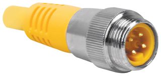 TURCK RSM 46-1M Sensor Cable, Eurofast, 7/8"-16 Plug, Free End, 4 Positions, 1 m, 3.28 ft
