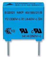 TDK B32021A3332M000 Safety Capacitor, Metallized PP, Radial Box - 2 Pin, 3300 pF, ± 20%, Y2, Through Hole