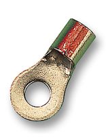 AMP - TE CONNECTIVITY 322334 Ring Tongue Terminal, M4, #8, 14 AWG, 2 mm², SOLISTRAND, STRATO-THERM Series