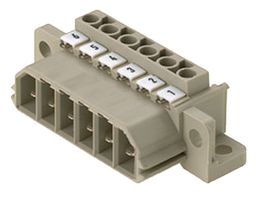 WEIDMULLER 1612040000 Pluggable Terminal Block, 7 mm, 5 Positions, 22 AWG, 12 AWG, 4 mm², Screw
