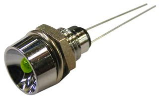 LUMEX SSI-LXR9126SGD110V Indicador de Montaje en Panel LED, QuasarBrite, Verde, 120 VAC, 8.2 mm, 60 mcd, Sin Clasificar