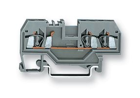 WAGO 279-681 DIN Rail Mount Terminal Block, 3 Positions, 28 AWG, 16 AWG, 1.5 mm², Clamp, 18 A