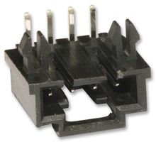 MOLEX 70553-0107 Cabezal de Pin, Cable-a-Tarjeta, 2.54 mm, 1 Líneas, 3 Contactos, THT (Through Hole) Ángulo Recto