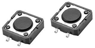 OMRON ELECTRONIC COMPONENTS B3FS-4002P Tactile Switch, B3FS Series, Top Actuated, Surface Mount, Round Button, 1.47 N, 50mA at 24VDC