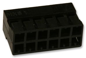 MOLEX 51110-1250 Connector Housing, Black, Milli-Grid 51110 Series, Receptacle, 12 Positions, 2 mm