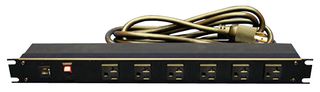 HAMMOND 1589H8G1BKRR Power Distribution, Rack Mount, 8 Outlets, 125 V, 20 A, 462 mm, 43.6 mm, 4.57 m