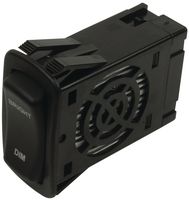 CARLING TECHNOLOGIES LDC51DD1-3AAFE-1FC Rocker Switch, Momentary Spring Return, Illuminated, Panel Mount, Transparent, LD Series
