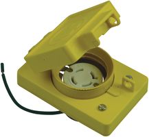 MOLEX 67W76 Power Entry Connector, Industrial Electrical AC Power, 20 A, Yellow, 480 V
