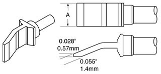 METCAL TFP-BLH50 TWEEZER CARTRIDGE, H/DUTY, PAIR, 16MM