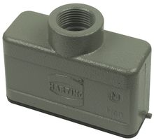 HARTING 19200161440 Heavy Duty Connector, M20 Top Entry, 2 Pegs, Low Profile, Hood, Top Entry, Aluminum Body, 1 Lever