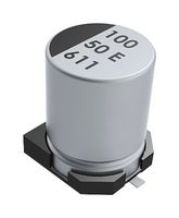 KEMET EEV227M035A9MAA SMD Aluminum Electrolytic Capacitor, Radial Can - SMD, 220 µF, 35 V, 0.16 ohm, 2000 hours @ 105°C