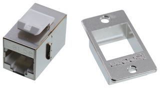 L-COM ECF504-SC5E-MINI Adaptador En-Línea, Cat5e, Adapter, In-Line, RJ45, RJ45