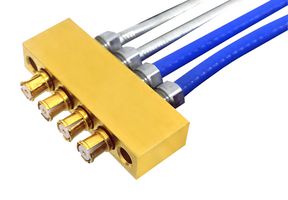 JOHNSON - CINCH CONNECTIVITY 127-0593-011 RF / Coaxial Connector, SMP Coaxial Ganged 4 Position Assembly, SMP Coaxial, Straight Plug, 50 ohm