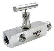 NOSHOK 30604-MFS-P1 Needle Valve, 6000 psi, 3/4" MNPT, 1/2" FNPT, Male/Female Thread, 300 Series