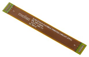 MOLEX 15011-0620 FFC / FPC Cable, 20 Conductor, 0.35 mm, Same Sided Contacts, 6 ft, 152 mm, Orange