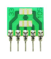 CAPITAL ADVANCED 33105 Adaptador de Circuito Integrado, 5-SOT-553 a 5-SIP, Espaciado 1.5mm, Paso Entre Filas 2.54mm, 33000