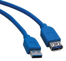 EATON TRIPP LITE U324-006 Cable USB, USB Tipo A Macho, USB Tipo A Hembra, 1.8 m, 6 ft, USB 3.0, Azul