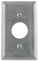 HUBBELL WIRING DEVICES SS7L Faceplate, 1-Gang Single Receptacle, 1.4" Opening, Wall Plate, Single Receptacles, 1