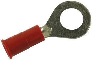 3M MV18-8R/LX Ring Tongue Terminal, M4, #8, 18 AWG, Scotchlok Series, Red