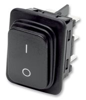 MARQUARDT 01932.3112-03 Rocker Switch, On-Off, DPST, Non Illuminated, Panel Mount, Black, 1930 Series