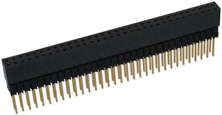 SAMTEC ESQ-132-49-G-D PCB Receptacle, Elevated Strip, Board-to-Board, 2.54 mm, 2 Rows, 64 Contacts, Through Hole Mount
