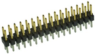 AMPHENOL COMMUNICATIONS SOLUTIONS 68602-132HLF Pin Header, Board-to-Board, 2.54 mm, 2 Rows, 32 Contacts, Through Hole, FCI BergStik 68602 Series