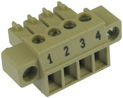 WIELAND ELECTRIC 25.621.0453.0 Pluggable Terminal Block, 3.81 mm, 4 Positions, 30 AWG, 16 AWG, 1.5 mm², Screw