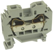 WAGO 284-101 Bloque de Terminal c/Montaje en Riel DIN, 2 Posiciones, 24 AWG, 8 AWG, 10 mm², Pinza, 57 A