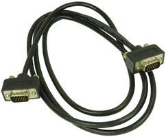 L-COM CTL3VGAMM-5T Computer Cable, HD-15 Plug, HD-15 Plug, 5 ft, 1.5 m, Black