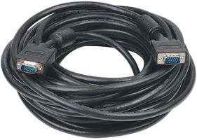L-COM CTLF3VGAMM-50 Cable de Computadora, HD-15 Macho, HD-15 Macho, 50 ft, 15 m, Negro, CTLF3VGAMM Series