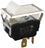 EATON 8132K21E6M52 Rocker Switch, Non Illuminated, DPST, On-None-Off, Black, Panel Mount, 6 A