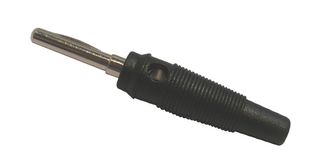 MULTICOMP 25.412.2 Banana Test Connector, 4mm, Plug, Cable Mount, 24 A, Nickel Plated Contacts, Black