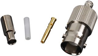 AMPHENOL RF 031-317-RFX RF / Coaxial Connector, BNC Coaxial, Straight Jack, Crimp, 50 ohm, RG174, RG188A, RG316